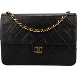 Chanel Quilted Lambskin 24K Gold Single Flap Shoulder Bag