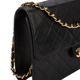 Chanel Quilted Lambskin 24K Gold Single Flap Shoulder Bag