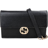 Gucci Leather GG Wallet On Chain Crossbody Bag