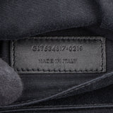 Saint Laurent Black Chevron Leather Lou Crossbody Belt Bag