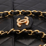 Chanel Quilted Lambskin 24K Gold Single Flap Shoulder Bag