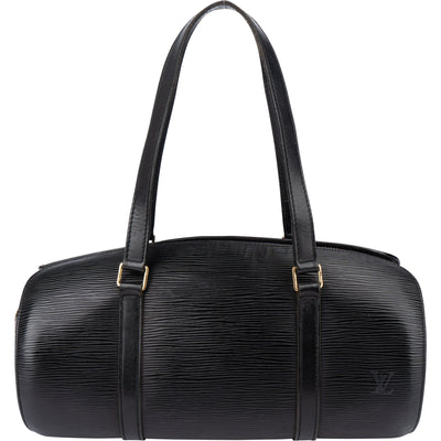 Louis Vuitton Noir Epi Leather Soufflot Handbag