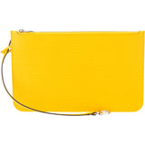 Louis Vuitton Yellow Epi Leather Neverfull Pochette Accessoire Clutch