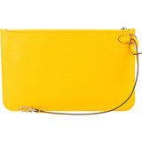 Louis Vuitton Yellow Epi Leather Neverfull Pochette Accessoire Clutch