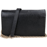 Gucci Leather GG Wallet On Chain Crossbody Bag