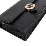 Gucci Leather GG Wallet On Chain Crossbody Bag