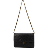 Chanel Quilted Lambskin 24K Gold Single Flap Shoulder Bag