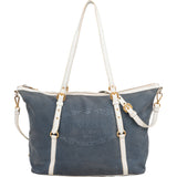Prada Blue Jacquard City Shoulder Bag