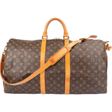 Louis Vuitton Canvas Monogram Keepall 55 Bandouliere