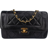 Chanel Quilted Lambskin 24K Gold Single Flap Crossbody Bag