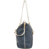 Prada Blue Jacquard City Shoulder Bag