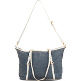 Prada Blue Jacquard City Shoulder Bag