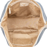 Prada Blue Jacquard City Shoulder Bag