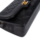 Chanel Quilted Lambskin 24K Gold Single Flap Crossbody Bag