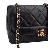Chanel Quilted Lambskin 24K Gold Single Flap Crossbody Bag