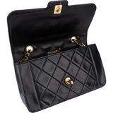 Chanel Quilted Lambskin 24K Gold Single Flap Crossbody Bag