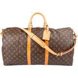 Louis Vuitton Canvas Monogram Keepall 55 Bandouliere