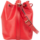 Louis Vuitton Rouge Epi Leather Sac Noe Petit Shoulder Bag