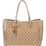 Gucci GG Monogram Bamboo Handbag