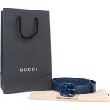 Gucci Blue GG Leather Belt