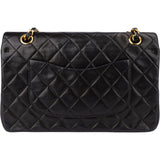 Chanel Quilted Lambskin 24K Gold Double Flap Crossbody Bag