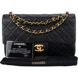 Chanel Quilted Lambsbkin 24K Gold Small Double Flap Crossbody Bag