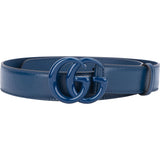 Gucci Blue GG Leather Belt