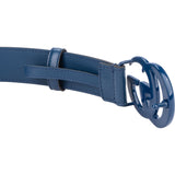 Gucci Blue GG Leather Belt