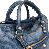 Balenciaga Blue Leather City Handbag