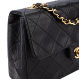 Chanel Quilted Lambskin 24K Gold Single Flap Crossbody Bag