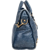 Balenciaga Blue Leather City Handbag