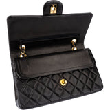 Chanel Quilted Lambskin 24K Gold Double Flap Crossbody Bag