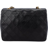 Chanel Quilted Lambskin 24K Gold Single Flap Crossbody Bag