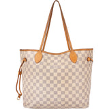 Louis Vuitton Damier Azur Monogram Neverfull MM Handbag