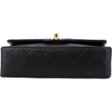 Chanel Quilted Lambsbkin 24K Gold Small Double Flap Crossbody Bag