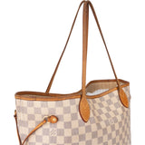 Louis Vuitton Damier Azur Monogram Neverfull MM Handbag