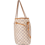 Louis Vuitton Damier Azur Monogram Neverfull MM Handbag