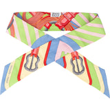 Hermès Multicolor Coaching Belt Silk Twilly Scarf Tuch