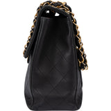 Chanel Quilted Lambskin 24K Gold Maxi Single Flap Crossbody Bag
