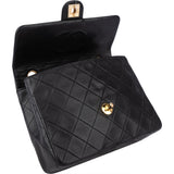 Chanel Quilted Lambskin 24K Gold Single Flap Crossbody Bag