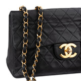 Chanel Quilted Lambskin 24K Gold Maxi Single Flap Crossbody Bag