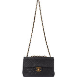 Chanel Quilted Lambskin 24K Gold Maxi Single Flap Crossbody Bag