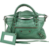 Balenciaga Green Leather Limited 10th Anniversary City Handbag