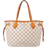 Louis Vuitton Damier Azur Monogram Neverfull PM Handbag