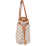 Louis Vuitton Damier Azur Monogram Neverfull PM Handbag