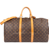 Louis Vuitton Canvas Monogram Keepall 50 Bandouliere