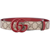 Gucci Red GG Monogram Belt