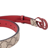 Gucci Red GG Monogram Belt