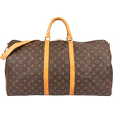Louis Vuitton Canvas Monogram Keepall 55 Bandouliere