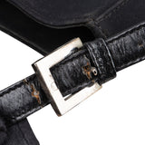 Fendi Classic Cotton Baguette Buckle Shoulder Bag